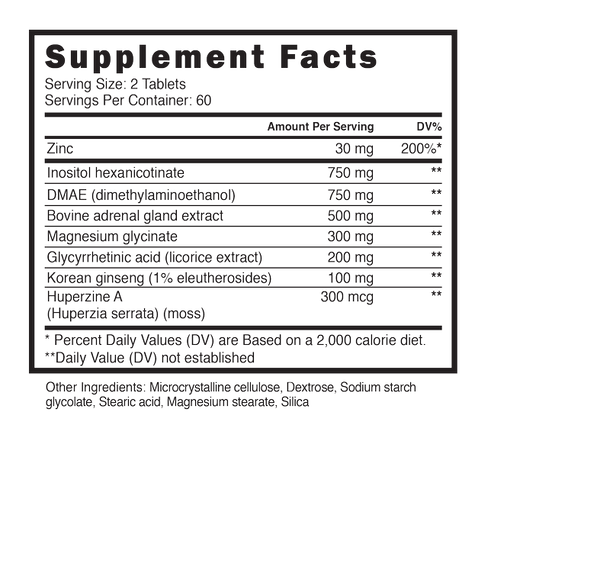 Supplement Facts Blackstone Labs Adrenal Care 60srv