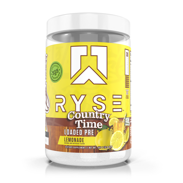Ryse Loaded Pre 30srv, Country Time Lemonade Flavor, natural and artificial flavors