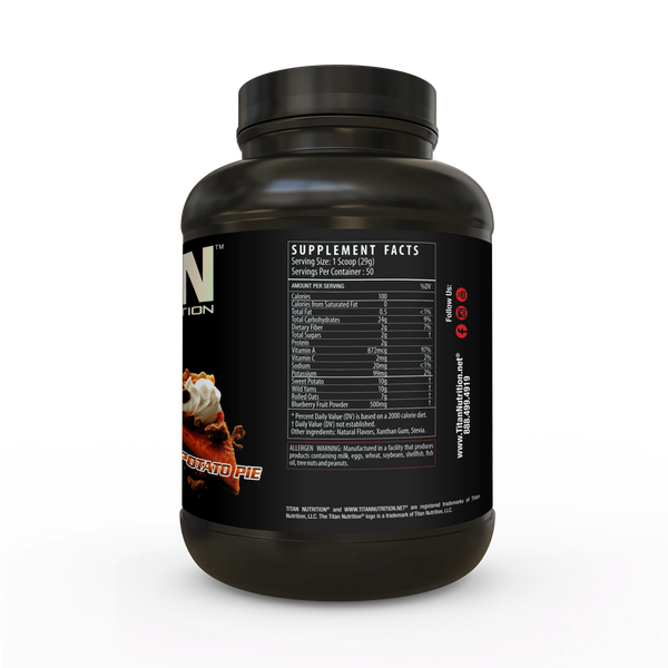 Supplement Facts Titan Nutrition Farm2Carb 3.2lb. 