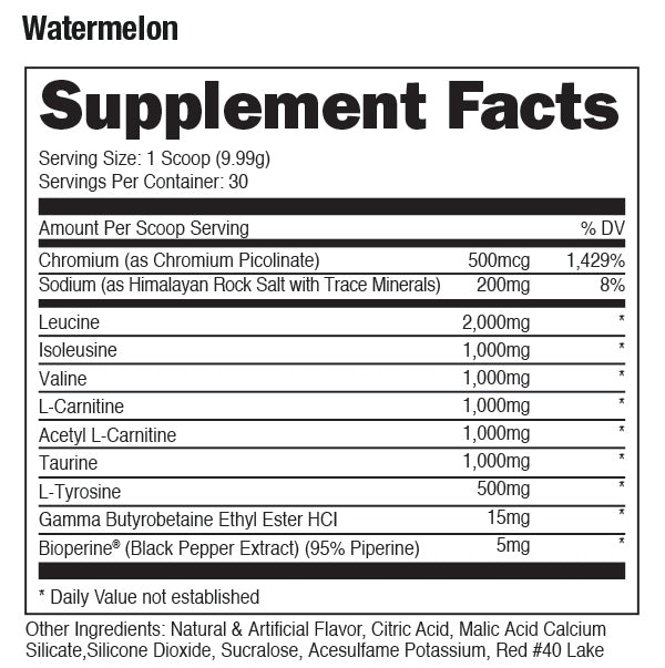 Supplement Facts Racked 30srv